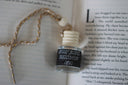 car diffuser small glass jar with wooden lid and string for the scent 'in my dark romance era'