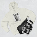 Graphic Hooded Sweatshirt — Monochrome Three-Panel Face Print