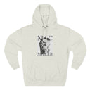 Graphic Hooded Sweatshirt — Monochrome Three-Panel Face Print