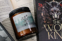 Fated Mates | Wolf Shifter Candle | Leather + Pine + Smoky Amber | 8 oz Wood Wick Bookish Candle