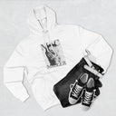 Graphic Hooded Sweatshirt — Monochrome Three-Panel Face Print