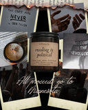 Reading Is Political Candle