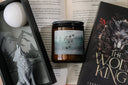 Fated Mates | Wolf Shifter Candle | Leather + Pine + Smoky Amber | 8 oz Wood Wick Bookish Candle